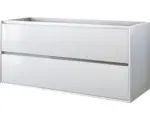 Hornbach Waschbeckenunterschrank Baden Haus Tessin 55x120x46 cm ohne Waschbecken Glas weiß