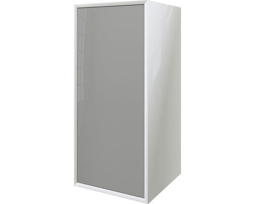 Midischrank Baden Haus Glas mit Glasfront 77x35x35 cm weiß