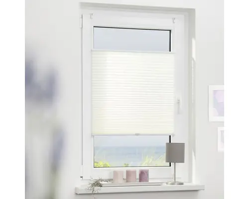 Lichtblick Faltenplissee Tageslicht mit Seitenverspannung weiß 45x130 cm