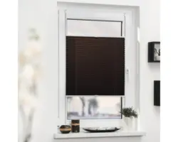 Lichtblick Faltenplissee Tageslicht mit Seitenverspannung braun 90x130 cm