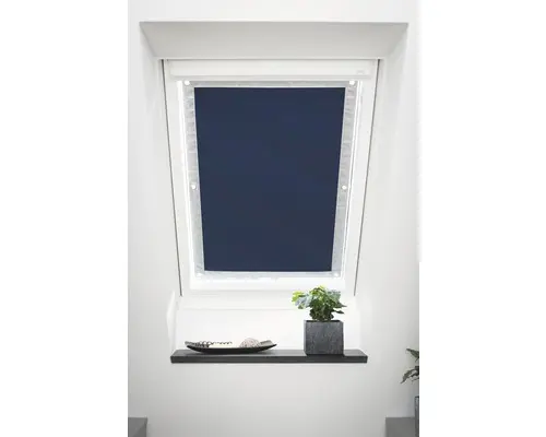 Lichtblick Dachfenster Sonnenschutz Thermofix blau 36x56,9 cm