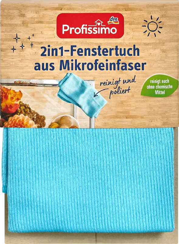 Profissimo 2in1-Fenstertuch aus Mikrofeinfaser sortiert