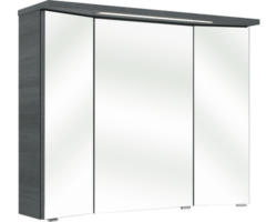 LED-Spiegelschrank Pelipal Enna I 3-türig 72x90 cm graphit