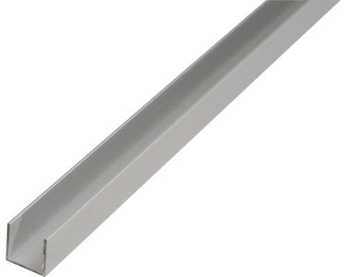 U-Profil Aluminium silber eloxiert 20x20x1,5 mm, 2 m