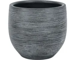 Blumentopf Le Havre Keramik Ø 29 H 26 cm grau schwarz