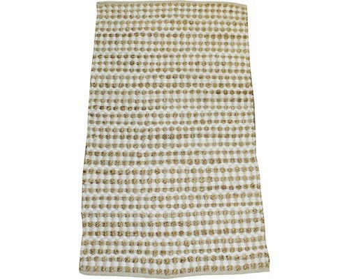 Fleckerlteppich Natur Knoten beige 80x150 cm