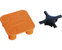Zubehör PE-Kreuzverbinder CEMO 11,5 x 11,5 x 3,5 cm für PE-Auffangwanne HD orange