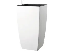 Pflanzvase Lafiora Kunststoff 31x31x57 cm weiß matt