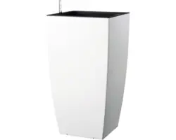Pflanzvase Lafiora Kunststoff 36x36x66 cm weiß matt