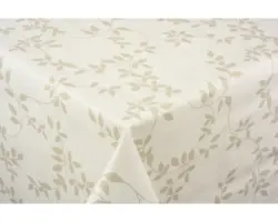 Waschtischdecke Veniline Leaf beige 140cm (Meterware)