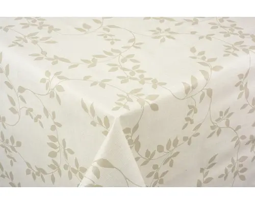 Waschtischdecke Veniline Leaf beige 140cm (Meterware)