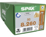 Hornbach Spax Holzschraube Wirox Tellerkopf T40 Holz-Teilgewinde 8x260mm, Box 50 Stück