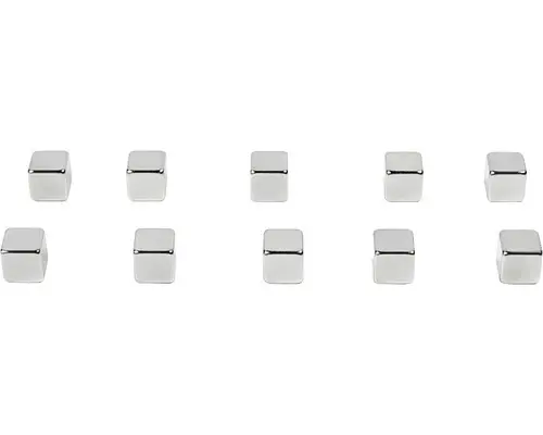 Dekomagnete Kubiq 10er-Set silber