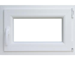 Kellerfenster Dreh-Kipp Kunststoff RAL 9016 verkehrsweiß 600x400 mm DIN Rechts (2-fach verglast)
