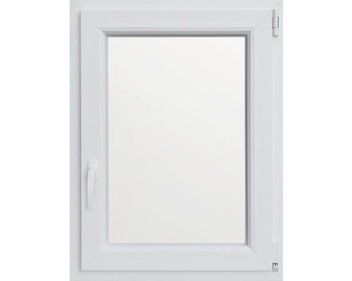 Kellerfenster Dreh-Kipp Kunststoff RAL 9016 verkehrsweiß 600x800 mm DIN Rechts (2-fach verglast)