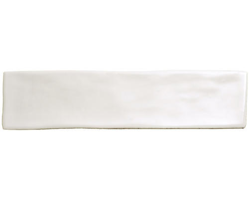 Steingut Wandfliese Loft 7,5x30,0 cm weiß glänzend