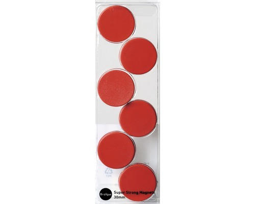 Magnete rot Ø 2 cm 6er-Set