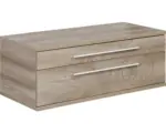 Hornbach Waschbeckenunterschrank Fackelmann Stanford 41x110x50 cm ohne Waschbecken mit Waschbeckenplatte eiche