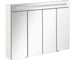 Hornbach LED-Spiegelschrank Fackelmann Stanford 4-türig 110x78,5x16,5 cm weiß
