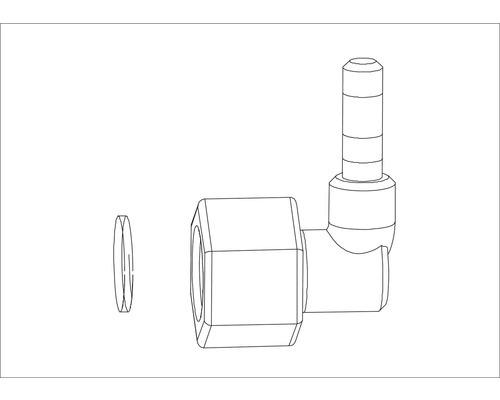 Ersatz-Verbindung Aurlane AURL071 für Kopf-/Handbrauseschlauch 45°