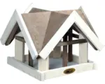 Hornbach Vogelfutterhaus mit Antikfinish 37x37x30 cm weiß lasiert