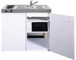 Hornbach Miniküche Stengel Kitchenline MKM100 100x60 cm Becken rechts weiß glänzend mit Kochfeld