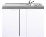 Hornbach Miniküche Stengel Kitchenline MK120 120x60 cm Becken rechts weiß glänzend