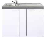 Hornbach Miniküche Stengel Kitchenline MK120 120x60 cm Becken links weiß glänzend