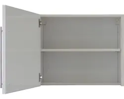 Hängeschrank Stengel weiß glänzend 60x56x60 cm Türanschlag links mit Stangengriff und Drehtür