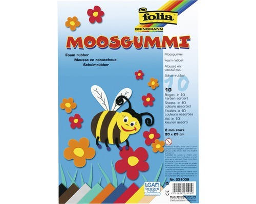 Moosgummi 10 Blatt 20x29 cm