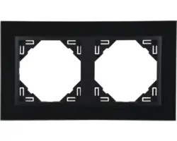 Rahmen 2-fach Logus cristal-schwarz