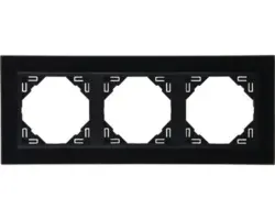 Rahmen 3-fach Logus cristal-schwarz