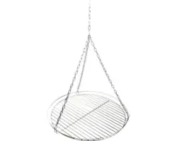 Grillrost Ø 50 cm Edelstahl mit Kette