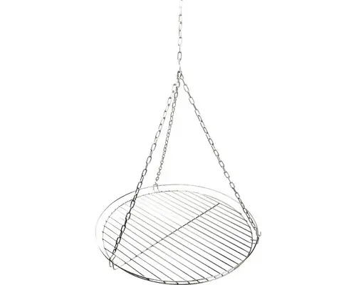 Grillrost Ø 50 cm Edelstahl mit Kette