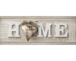 Leinwandbild Home With Heart 27x77 cm