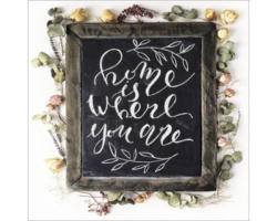 Glasbild Home Is Where You Are 50x50 cm GLA1828