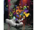 Hornbach Glasbild Colourful Person Head 50x50 cm GLA1840