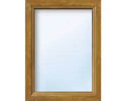 Kunststofffenster Festelement ARON Basic weiß/golden oak 450x500 mm (nicht öffenbar)