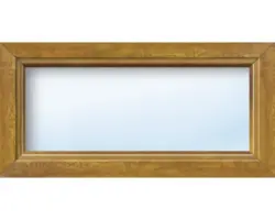 Kunststofffenster Festelement ARON Basic weiß/golden oak 1000x850 mm (nicht öffenbar)