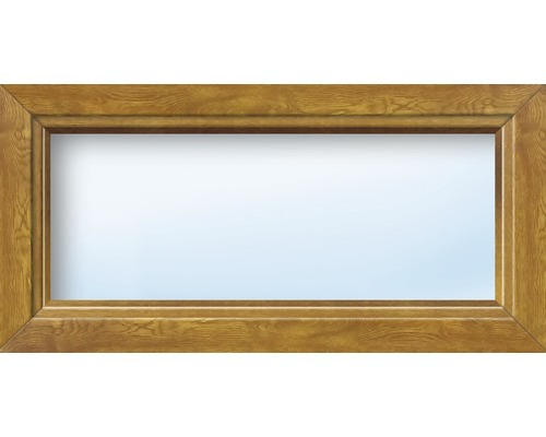 Kunststofffenster Festelement ARON Basic weiß/golden oak 1950x1050 mm (nicht öffenbar)