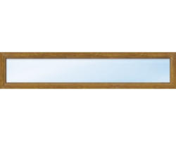Kunststofffenster Festelement ARON Basic weiß/golden oak 2050x400 mm (nicht öffenbar)