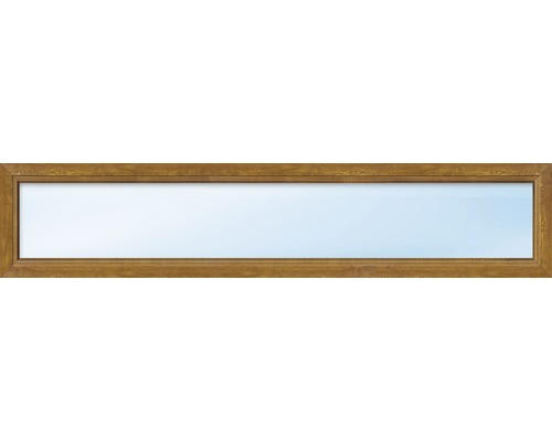 Kunststofffenster Festelement ARON Basic weiß/golden oak 1550x750 mm (nicht öffenbar)