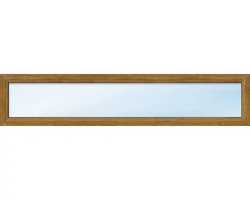 Kunststofffenster Festelement ARON Basic weiß/golden oak 1550x950 mm (nicht öffenbar)