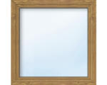 Hornbach Kunststofffenster ARON Basic weiß/golden oak 550x550 mm DIN Rechts