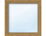 Hornbach Kunststofffenster ARON Basic weiß/golden oak 650x650 mm DIN Rechts