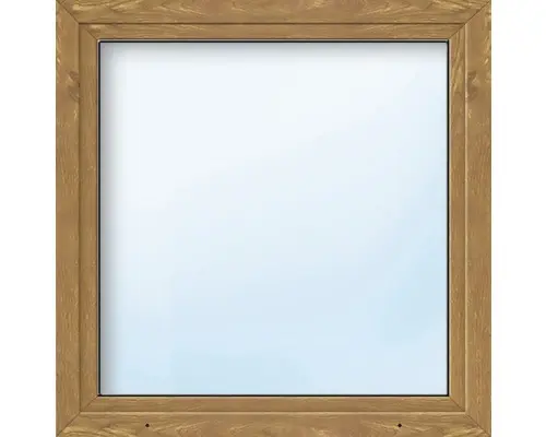Kunststofffenster ARON Basic weiß/golden oak 900x850 mm DIN Rechts