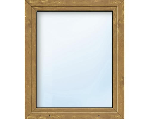 Kunststofffenster ARON Basic weiß/golden oak 650x1100 mm DIN Links