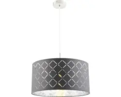 Pendelleuchte Kidal 1-flammig nickel-matt/grau H 1400 mm