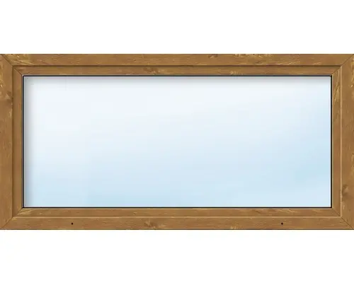 Kunststofffenster ARON Basic weiß/golden oak 1150x750 mm DIN Rechts