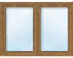 Hornbach Kunststofffenster 2.Flg ARON Basic weiß/golden oak 1300x1300 mm
